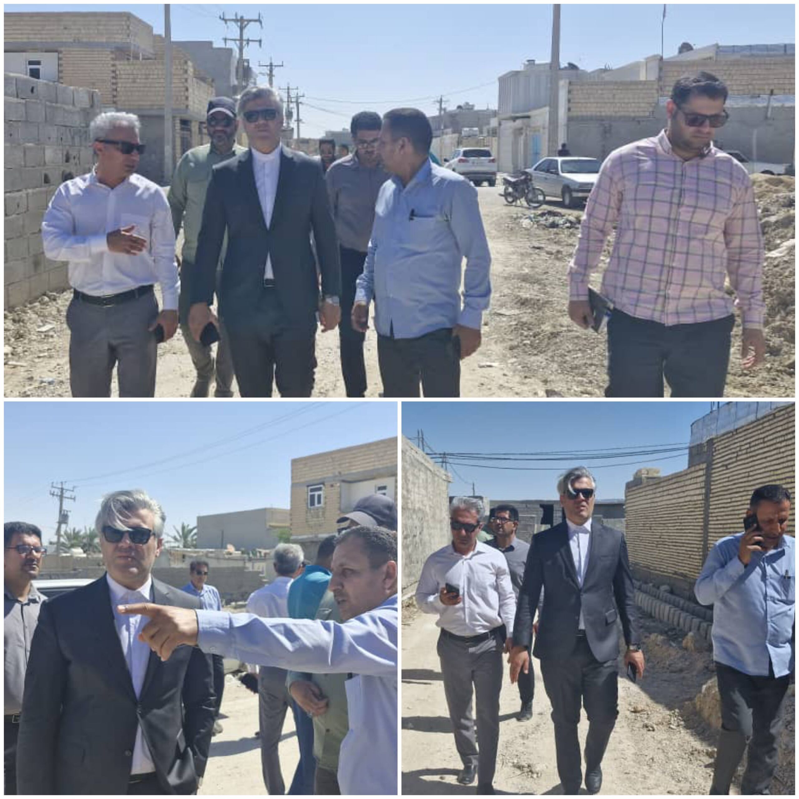 بازدید رئیس شورای شهر و مهندس نظارات شهردار از مناطق در حال ساماندهی شهرک طالقانی