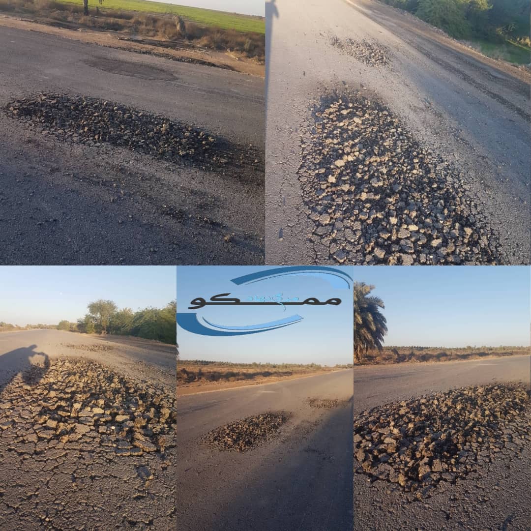 سیف نیوز/ آسفالت جاده گرگر _گمبزون بخش مرکزی شهرستان بندرماهشهر یک ماهه خراب شد