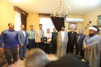 دیدار سرهنگ خیران پور با خانواده جانباز رئیسی